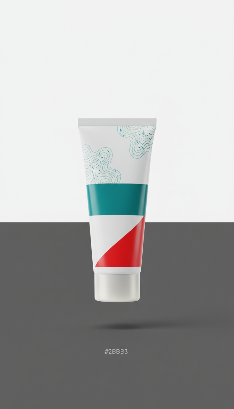 Dentifricio probiotico in tubo minimal.
